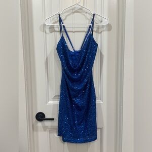 Forever 21 Sparkling Blue Mini Dress